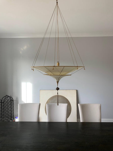 Fortuny 086-SH-3 Scheherazade 2 Tiers in Plain Silk Suspended - 33-7/8"