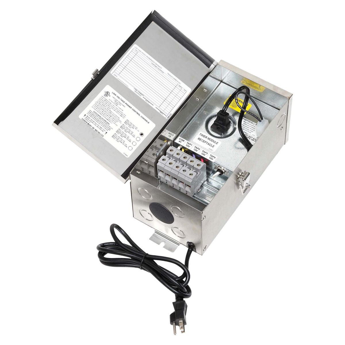 Hadco TSS354-15 300VA Multi-Tap Transformer, Hinged Door, Stainless Matte - DISCONTINUED - Seginus Lighting