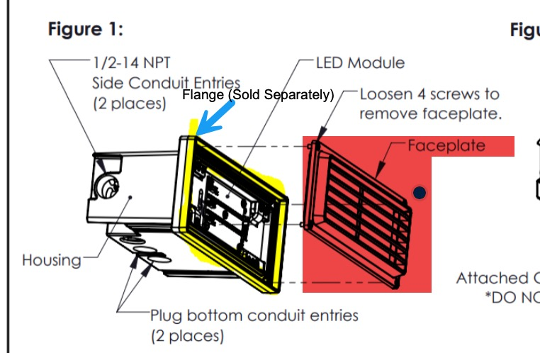 Replacement Front Louver and Lens Assembly for Hadco RSC2 Step Light