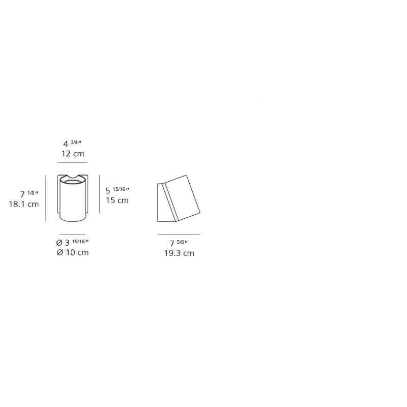 Artemide T0860 Oblique 20W LED 2-Wire Dimmable Outdoor Wall Light - Seginus Lighting