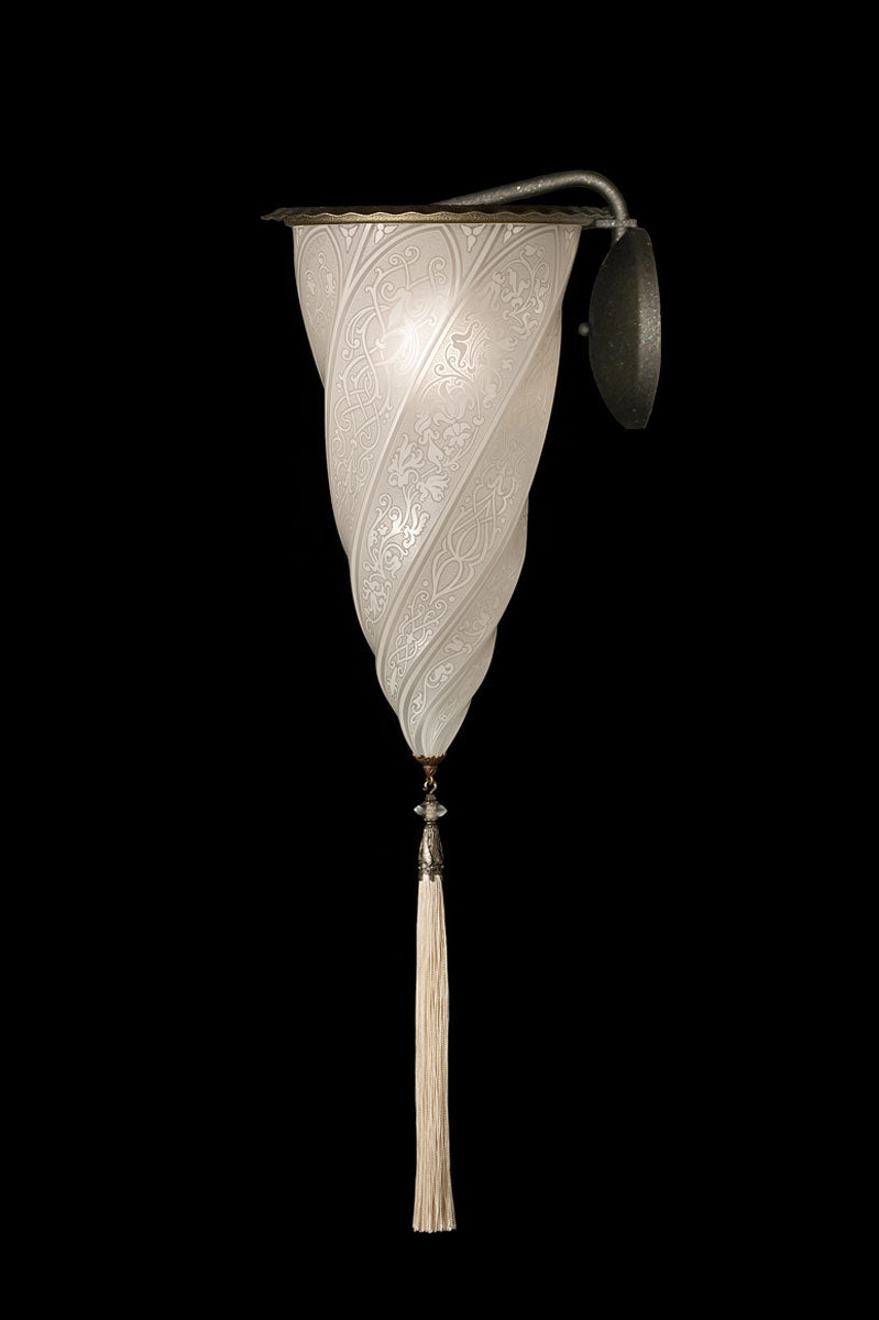 Fortuny G-019-AP-1 Glass Cesendello Applique - 7-1/2" - Seginus Lighting