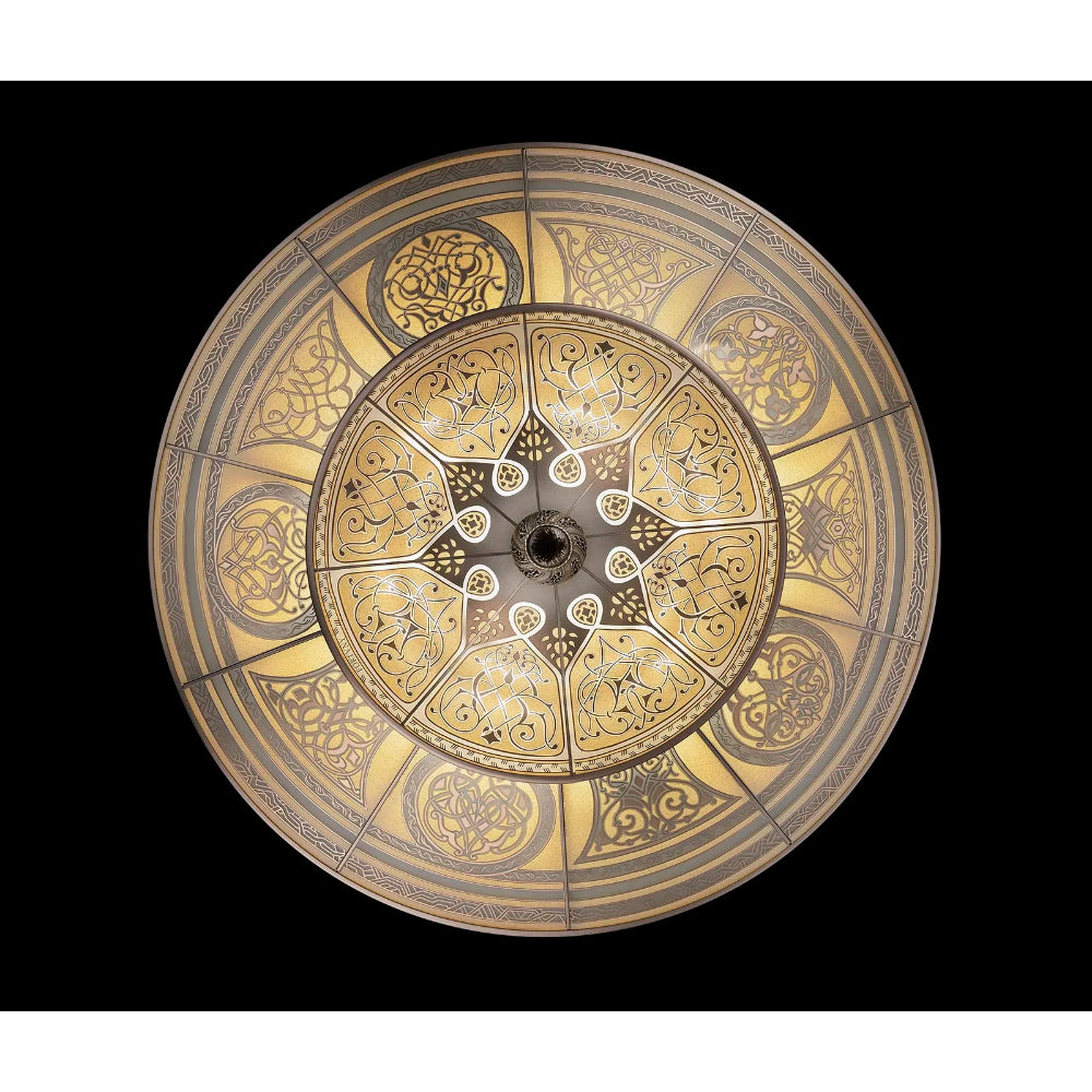 Fortuny G080SH-2 BG FM Scheherazade 2 Tiers Glass Lamp Geometric Flush Mount 31.5" 1