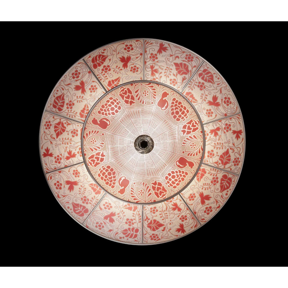 Fortuny G080SH-2 RF FM Scheherazade 2 Tiers Glass Lamp Floral Flush Mount 31.5" 1