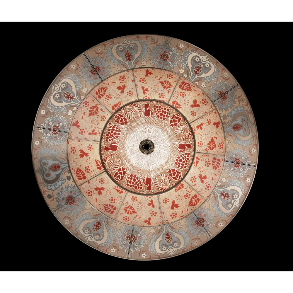 Fortuny G120SH-1 RF Scheherazade 3 Tiers Floral Glass Lamp Ceiling 1