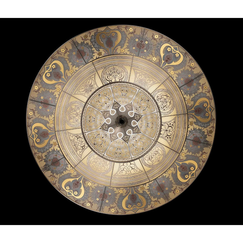 Fortuny G120SH-2 BG FM Scheherazade 3 Tiers Glass Lamp Geometric Flush Mount 47.2" 1