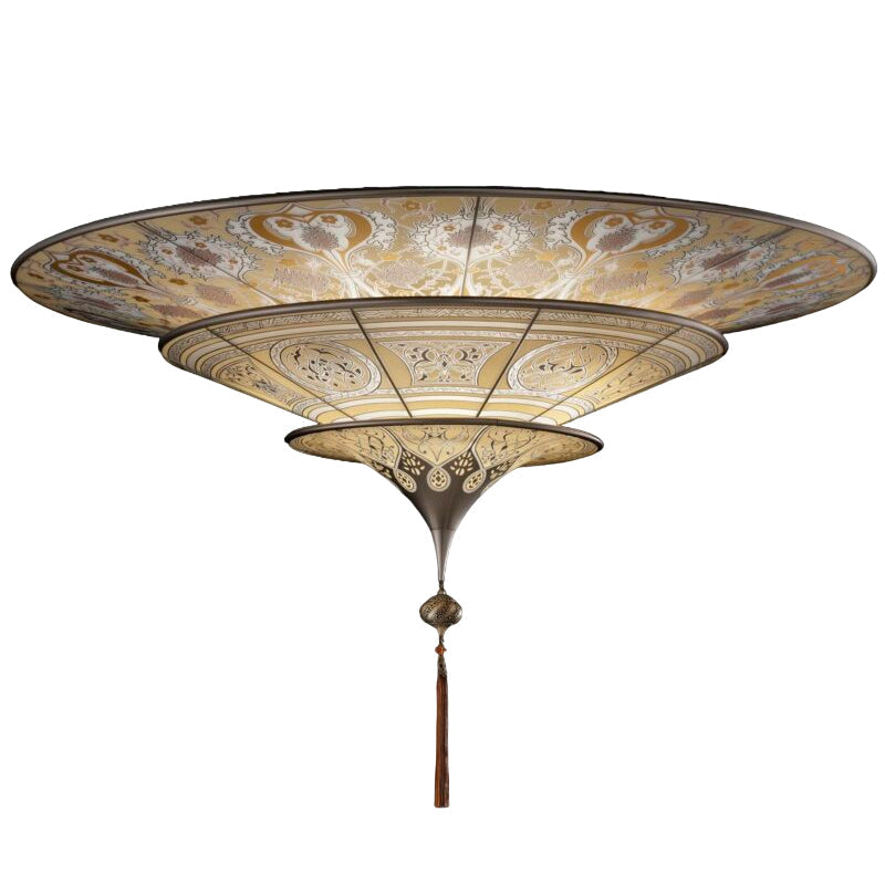 Fortuny G120SH-2 FM Scheherazade 3 Tiers Glass Lamp Flush Mount 33.7" - Seginus Lighting
