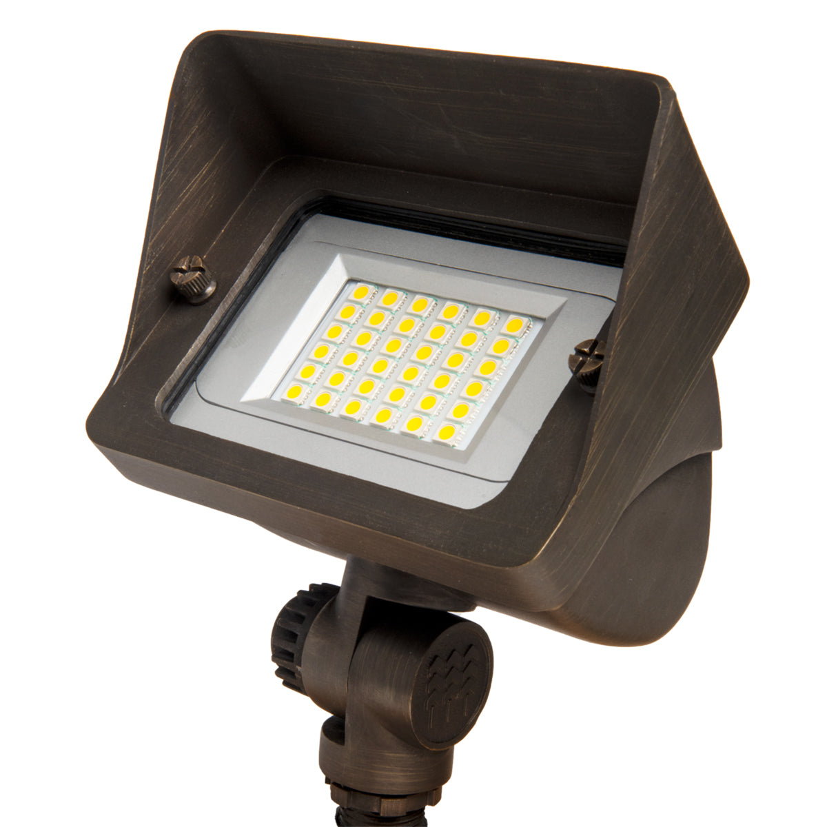 Lite the Nite Brass LARGE Rectangle Up Light 11W 12/24V AC/DC Integrated Dimmable LED