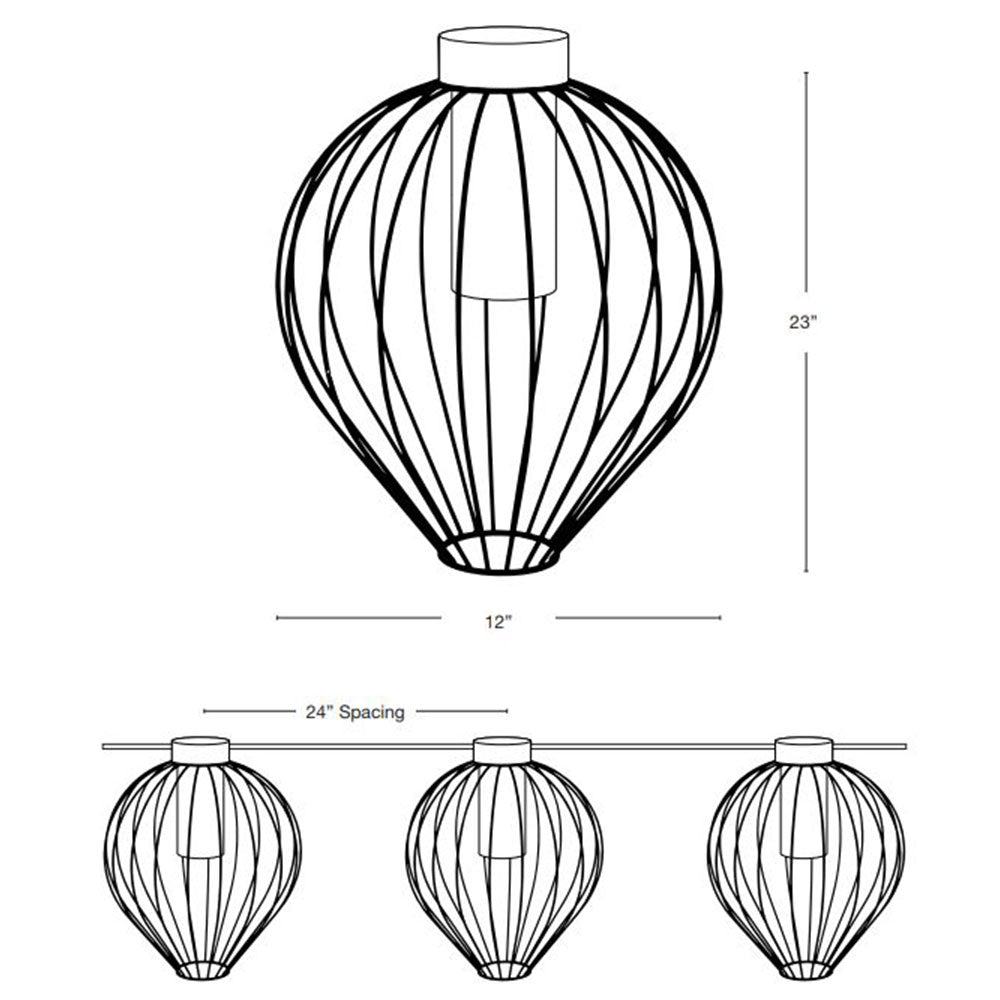SPJ Lighting SPJ-BC12 LED Hanging Light 8-15V