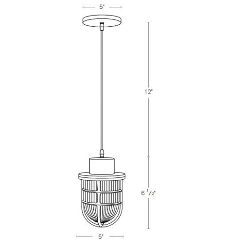 SPJ Lighting SPJ-NS5-C Nautical Pendant Mount 10W LED 120V