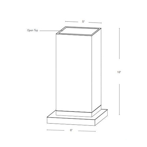SPJ Lighting SPJ-PLO-16 Solid Brass Onyx Patio Light With Battery Option