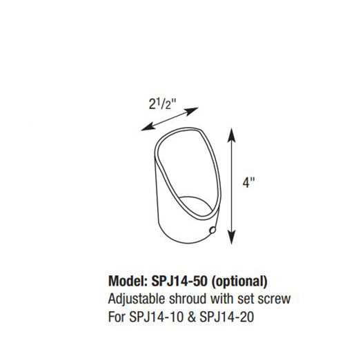 SPJ Lighting SPJ14-50 Adjustable Shroud Only For SPJ14-10