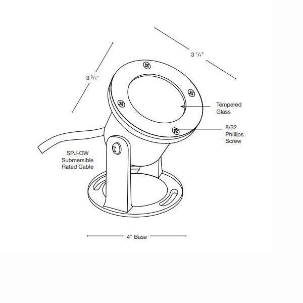 SPJ Lighting SPJ13-14 LED Brass Underwater Light