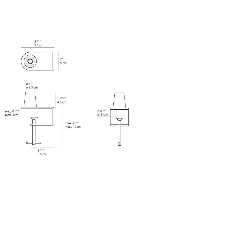 Artemide A004100 Tolomeo Table Clamp Aluminum Additional Image 1