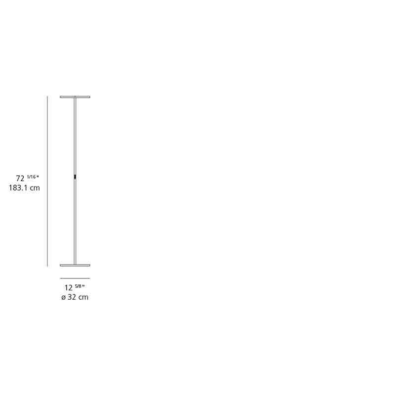 Artemide 1833 Athena 37W LED Dimmable Floor Light - Seginus Lighting