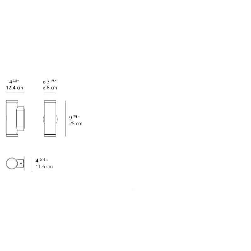 Artemide T4195 Calumet Double Outdoor Wall LED Light - Seginus Lighting