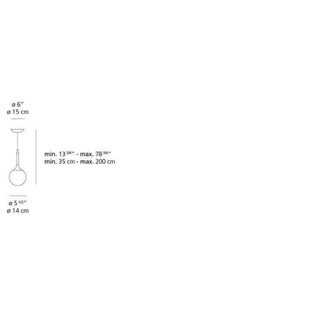 Artemide 1045118A Castore Max 4W E12 White Suspension Light 120V - Seginus Lighting