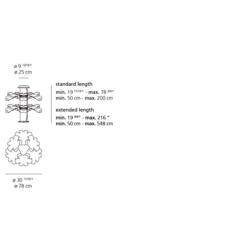 Artemide 162818A Chlorophilia 42W LED 2-Wire Dimmable Suspension Light - Seginus Lighting