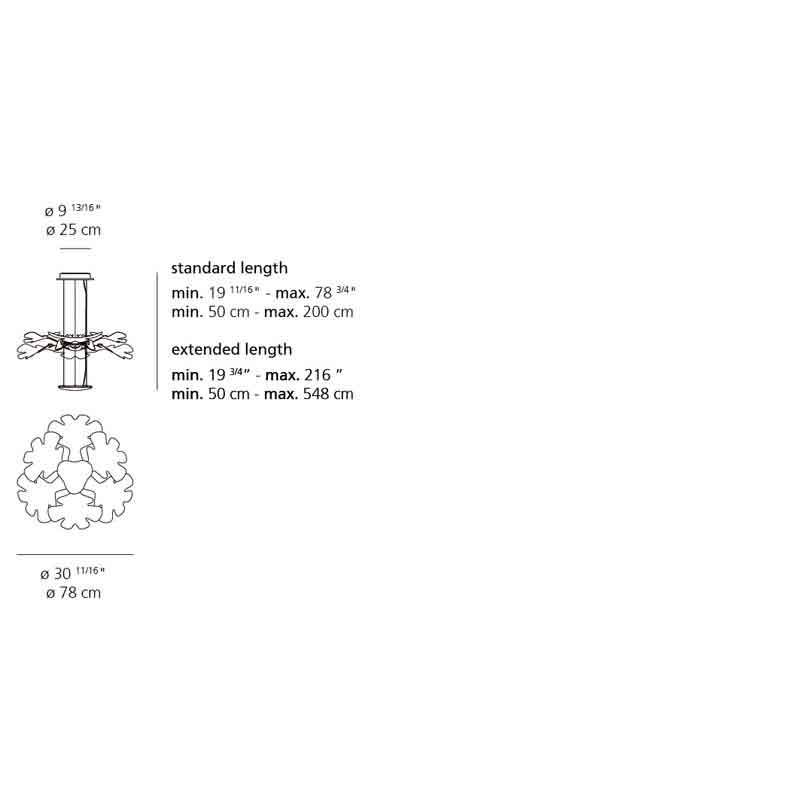 Artemide 162818A Chlorophilia 42W LED 2-Wire Dimmable Suspension Light - Seginus Lighting