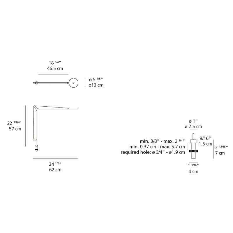 Artemide DEM10 Demetra 9.2W LED Dimmable Table Light with Inset Pivot - Seginus Lighting