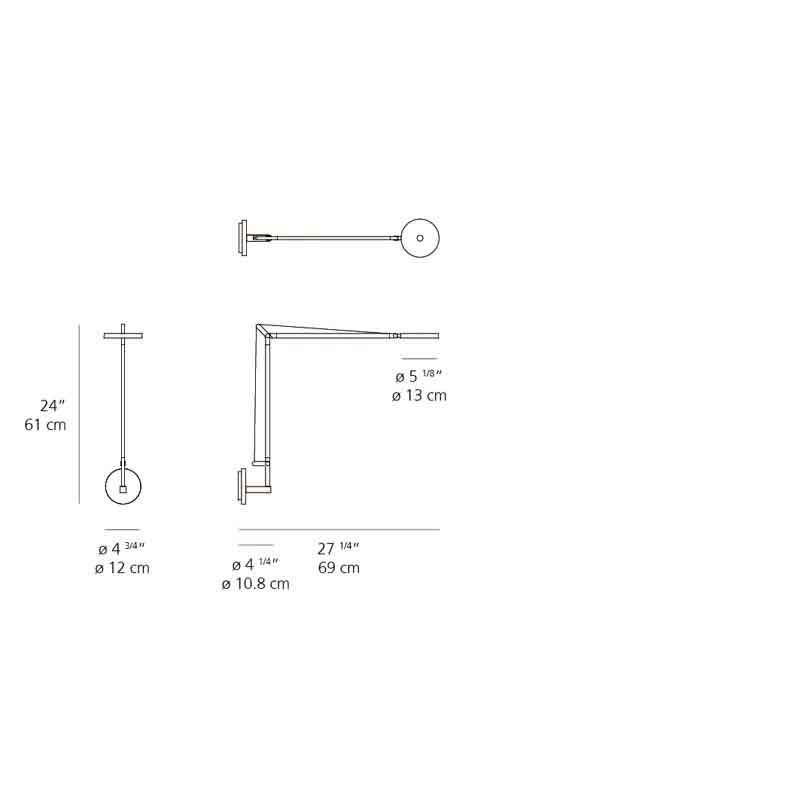 Artemide DEM11 Demetra 9.2W LED Dimmable Wall Light - Seginus Lighting