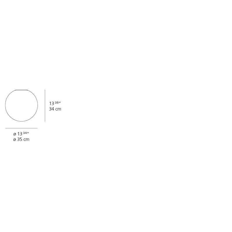 Artemide 011 Dioscuri Max 100W E26 White Wall/Ceiling Light 120V - Seginus Lighting