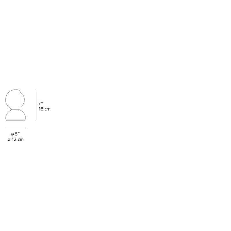 Artemide 00280 Eclisse Max 25W E12 Table Light 120V - Seginus Lighting