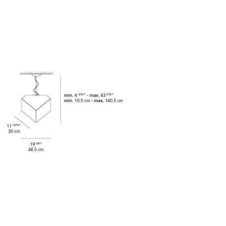 Artemide 1294018A Edge 30 Inch 23W LED White Suspension Light 120V - Seginus Lighting