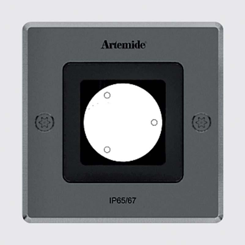 Artemide T4003 Ego 3.5W LED Stainless Steel 90 Outdoor Drive Over Square Light 24V - Seginus Lighting