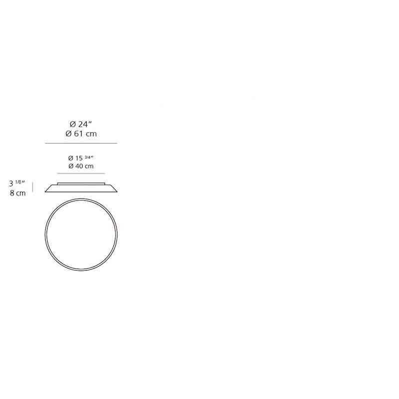 Artemide 0241 Febe 30W LED 2-Wire Dimmable Wall/Ceiling Light - Seginus Lighting