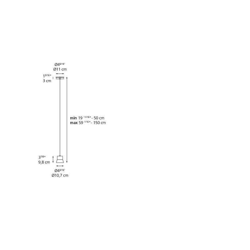 Artemide 02300 Gio 8W LED 2-Wire Dimmable Suspension Light 120V - Seginus Lighting