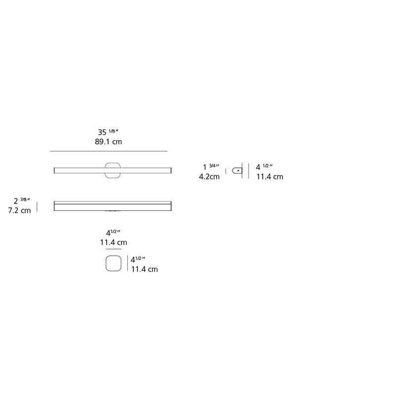 Artemide RDLBR9306A Ledbar 2-Wire Dimmable Wall/Ceiling Round LED Light 120V - Seginus Lighting
