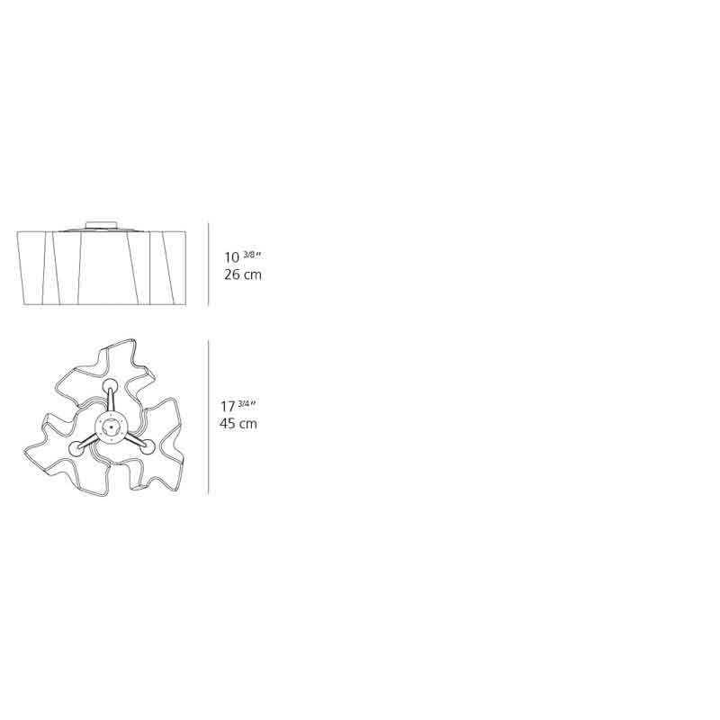 Artemide 06930 Logico Triple Nested Max 100W E26 Mini Ceiling Light 120V - Seginus Lighting