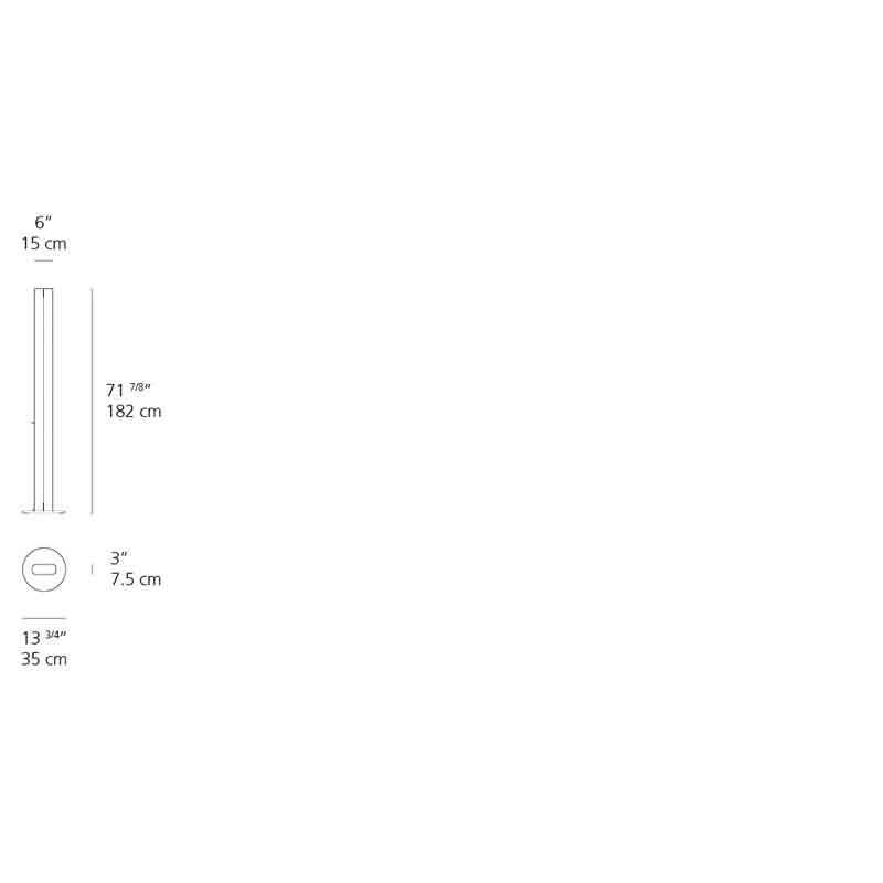 Artemide A0160 Megaron 45W LED Dimmable Floor Light - Seginus Lighting