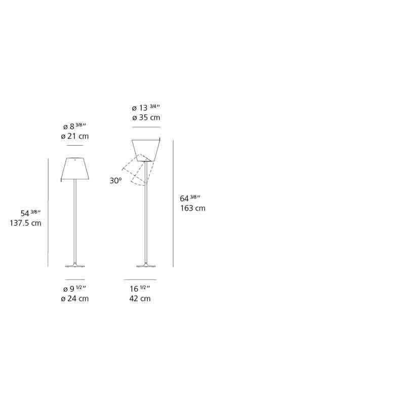 Artemide 01230 Melampo Max 2X75W E26 Floor Light 110V - Seginus Lighting