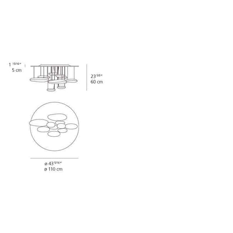 Artemide 1366 Mercury 2-Wire Dimmable LED Ceiling Light - Seginus Lighting