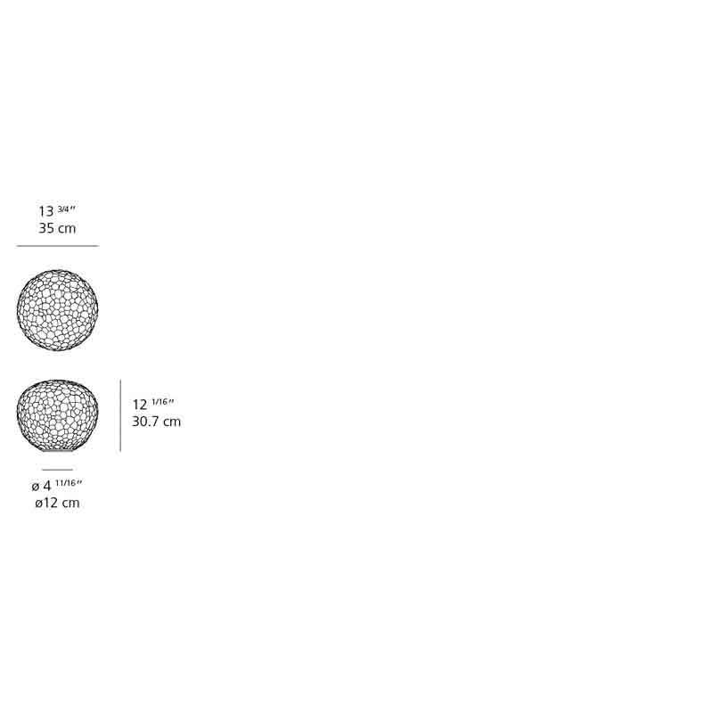 Artemide 1700018A Meteorite Max 100W E26 White 35 Inch with Dimmable Table Light - Seginus Lighting