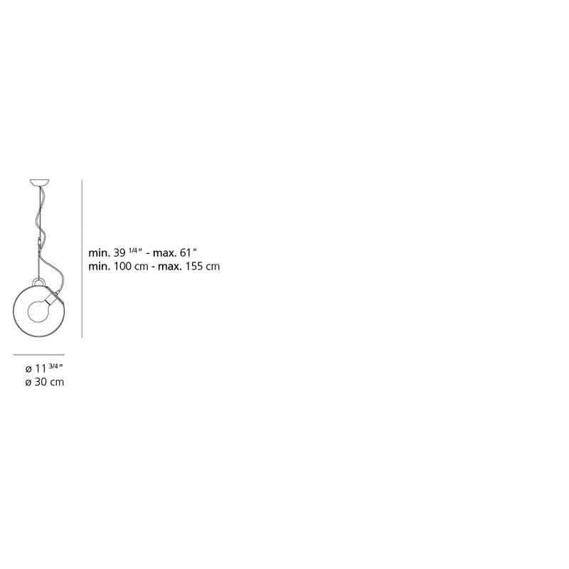 Artemide A0310 Miconos Max 150W E26 Suspension Light - Seginus Lighting