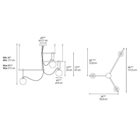 Artemide 1276018A NH S3 LED Gold Suspension Light - Seginus Lighting