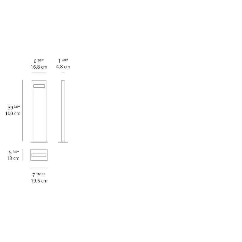 Artemide T083 Nuda 30K LED Grey white Outdoor Floor Light - Seginus Lighting