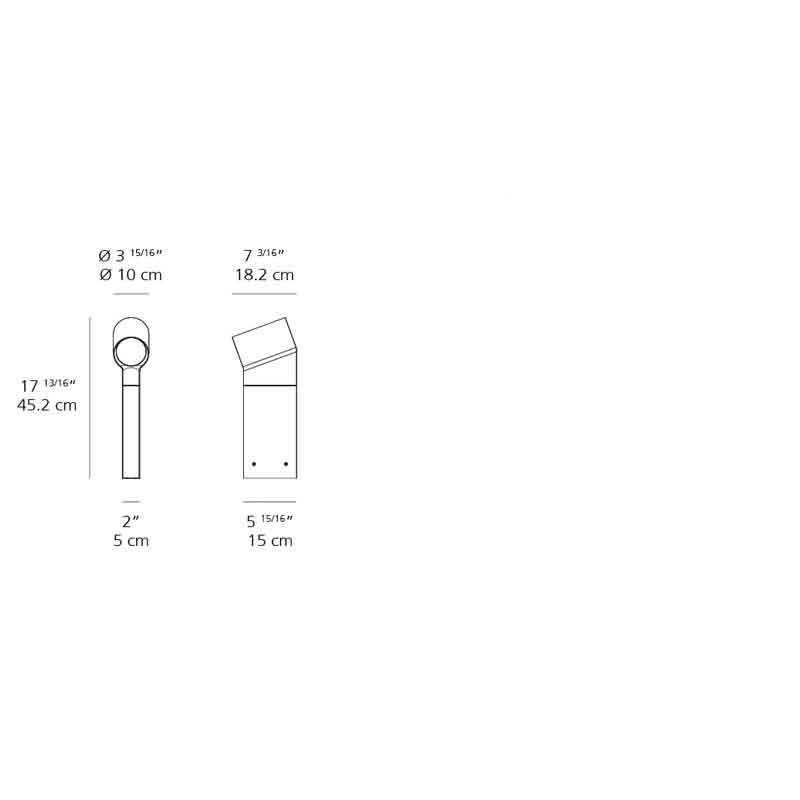 Artemide T086 Oblique 20W LED 2-Wire Dimmable Outdoor Floor Light - Seginus Lighting