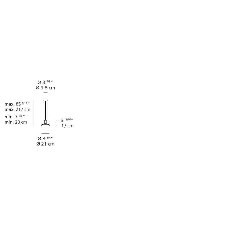 Artemide DDST010031 Stab Light Max 10W GU10 C Suspension Light - Seginus Lighting
