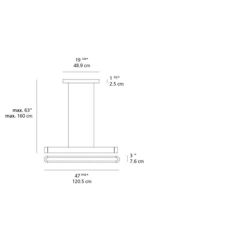 Artemide 192 Talo 2-Wire Dimmable LED Suspension Light 120V - Seginus Lighting