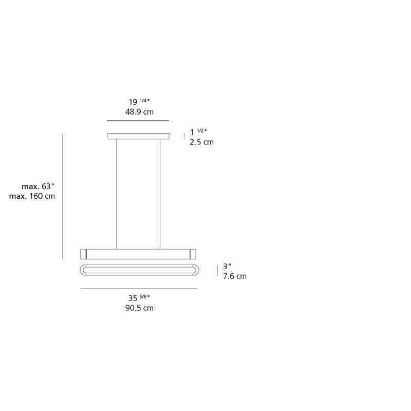 Artemide 192 Talo 2-Wire Dimmable LED Suspension Light 120V - Seginus Lighting