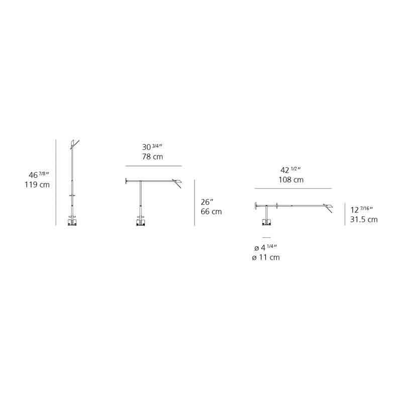 Artemide A0092 Tizio 8W LED Black Classic Table Light - Seginus Lighting