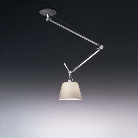 Artemide TOL10100WPOC Tolomeo Max 100W Parchment Off-Center Suspension Light - Seginus Lighting