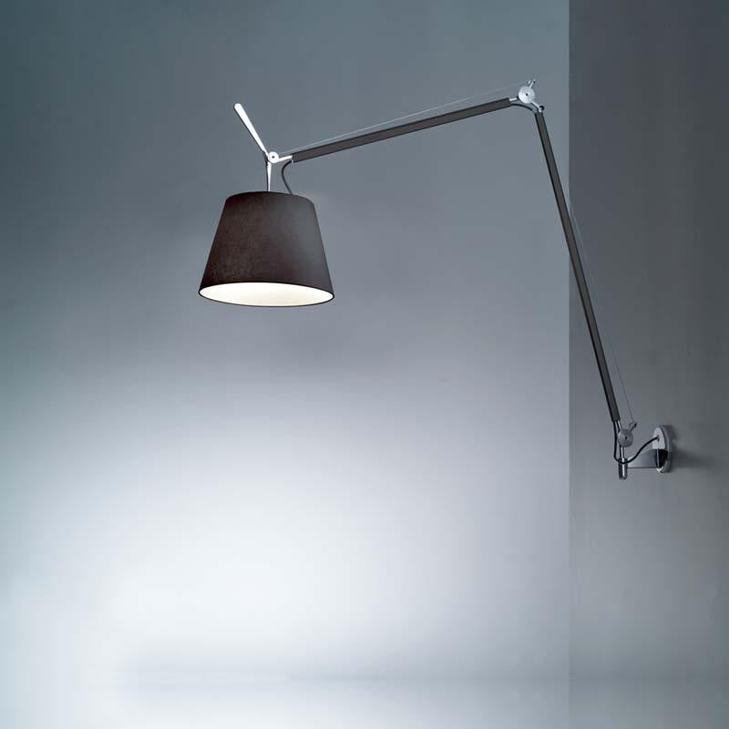 Artemide TLM110 Tolomeo Mega Max 150W E26 Black Wall Light - Seginus Lighting