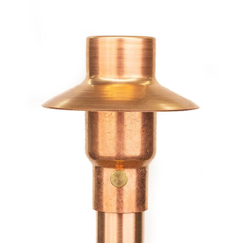 CopperMoon Lighting CM.300-20 Copper 3.5Inch Path Light Top 20 Inch Copper Stem With Stake