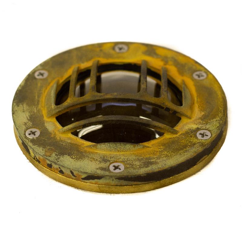 CopperMoon Lighting CM.390-G Brass Well Light Grate and Convex Glass