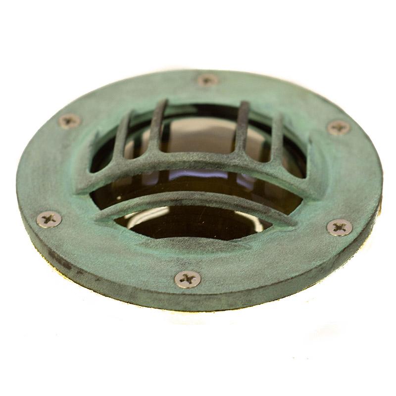 CopperMoon Lighting CM.390-G Brass Well Light Grate and Convex Glass