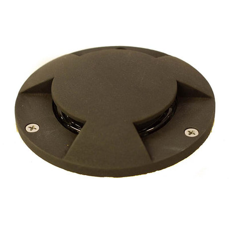 CopperMoon Lighting CM.391 Brass Well Light 3 Port Holes, Low Profile Top